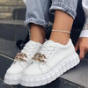 New women's high shoes canvas cuffs thick women's casual sneakers shoes Zapatillas de deporte women's shoes