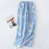 Women's Clothing Pijama Pants Cotton Pajama Pants Women High-density Gauze Fabric Lounge Trousers Sleep Wear Womens Bottoms