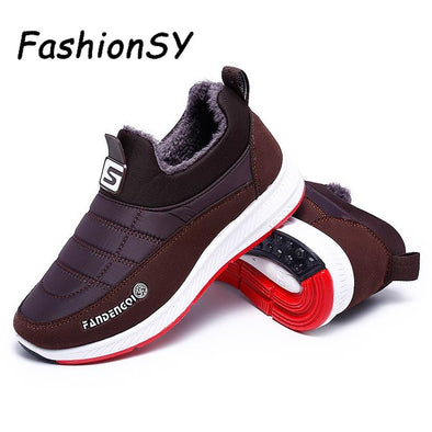 Couple Snow Boots Winter Warm Short Plush Men And Women Shoes Cotton Non-slip Waterproof Plus Velvet Ankle Boots Snow Shoes