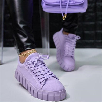 New women's high shoes canvas cuffs thick women's casual sneakers shoes Zapatillas de deporte women's shoes