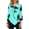 Florydays Camisetas S2 Aguamarina / S Blusa Larga Con Estampados Y Mangas 3/4