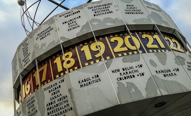 Screenshot of a world clock app displaying current time in multiple cities including Richmond, Virginia
